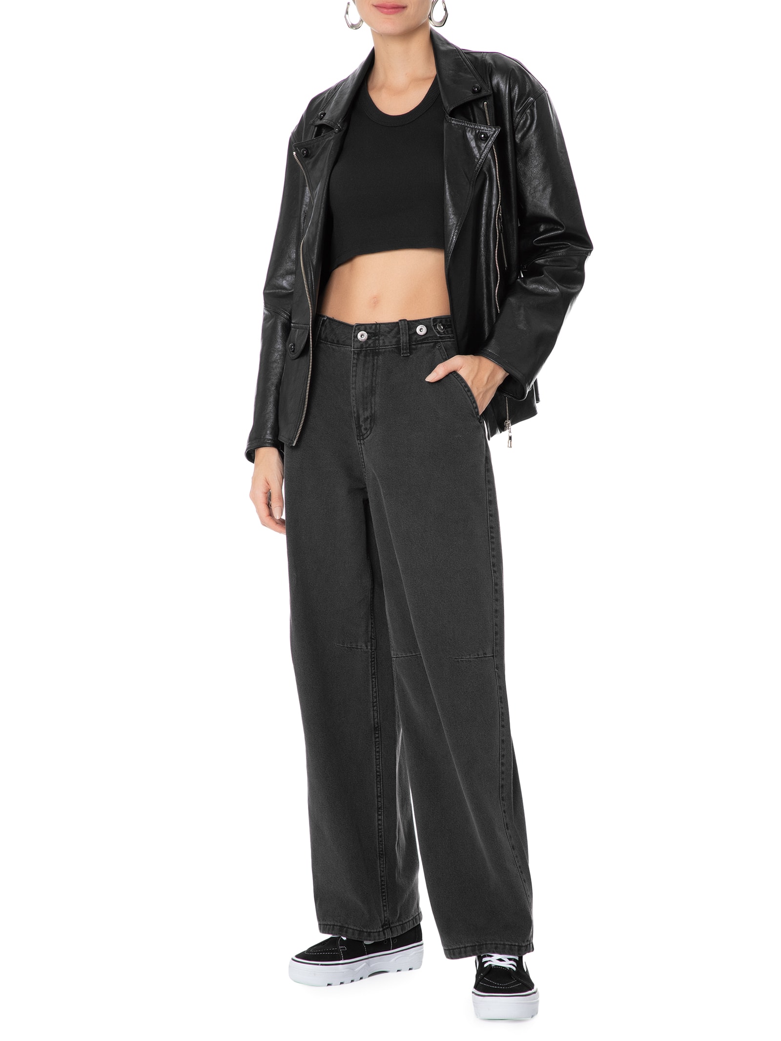 Vans - Calça Feminina Sarja Curbside Pant - Preto