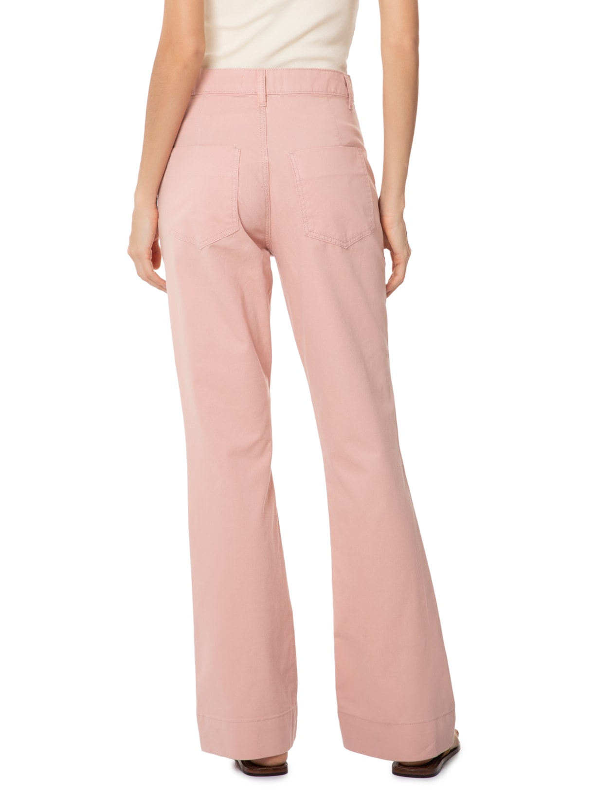  Calça Feminina Sarja Fluída Color Rosa Dress To