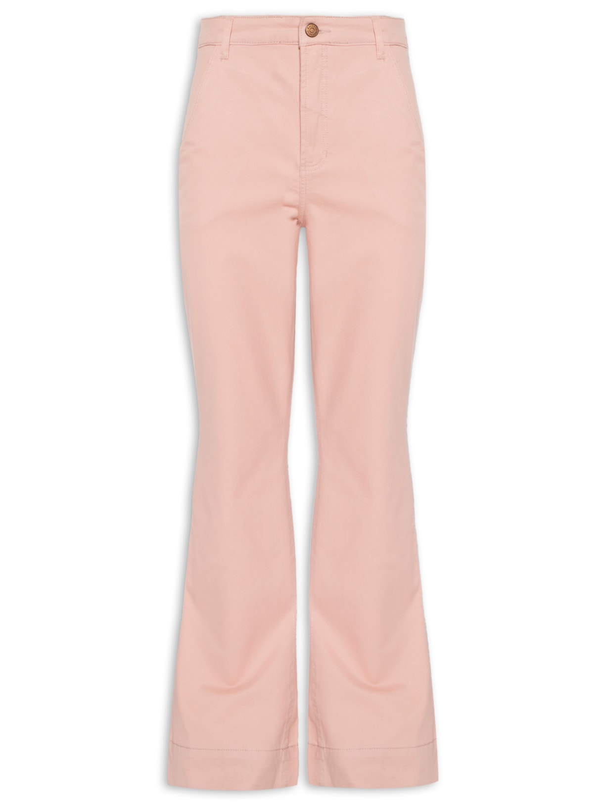  Calça Feminina Sarja Fluída Color Rosa Dress To