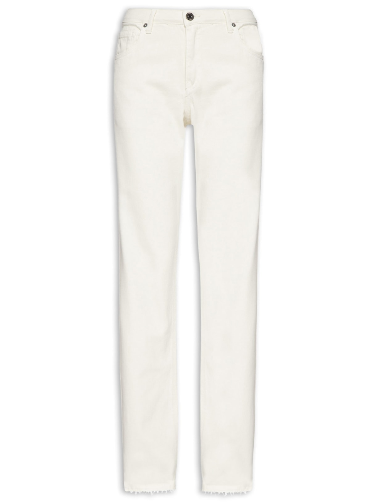 Calça Feminina Sarja Low Rise Stoned - Bege