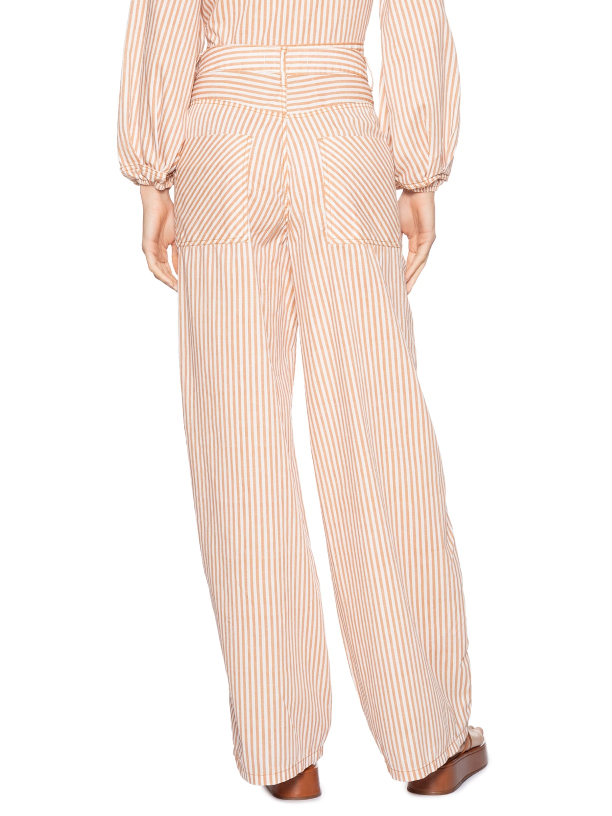 Calça Feminina Sarja Mix Listras Vermelho Dress To