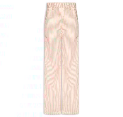 Calça Feminina Sarja Mix Listras - Vermelho