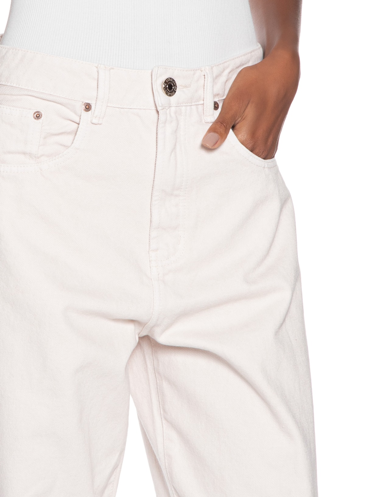 Calça Feminina Sarja Nipper New Basic Branco Animale Jeans
