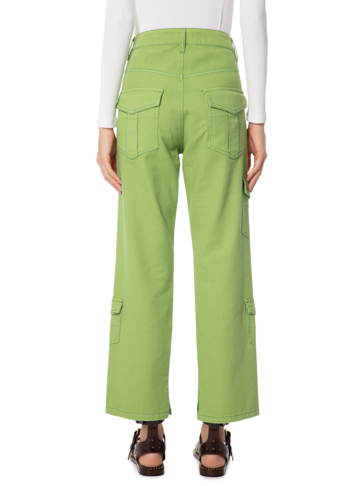 Calça Feminina Sarja Olivia I23 Verde Mixed