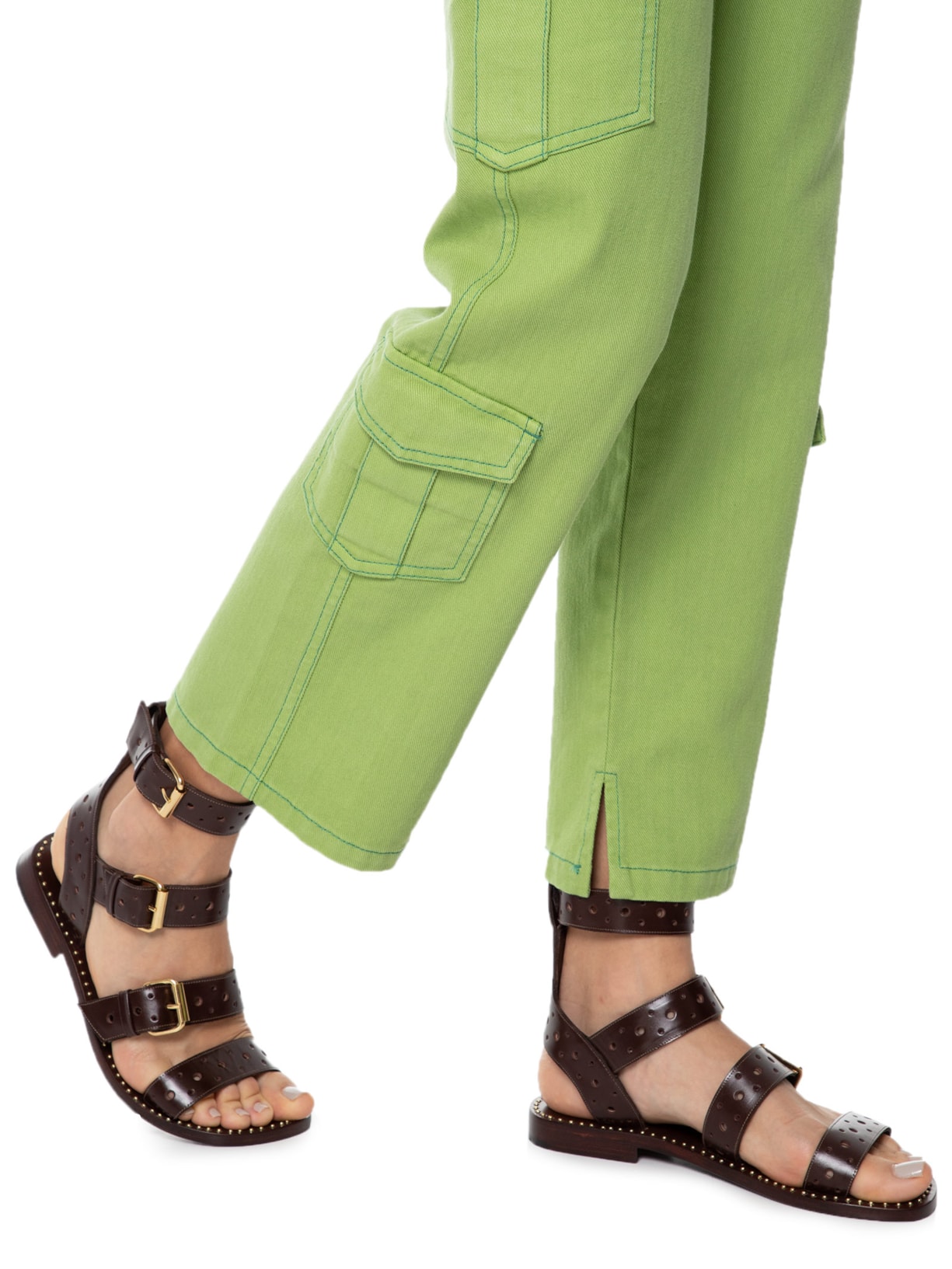 Calça Feminina Sarja Olivia I23 Verde Mixed