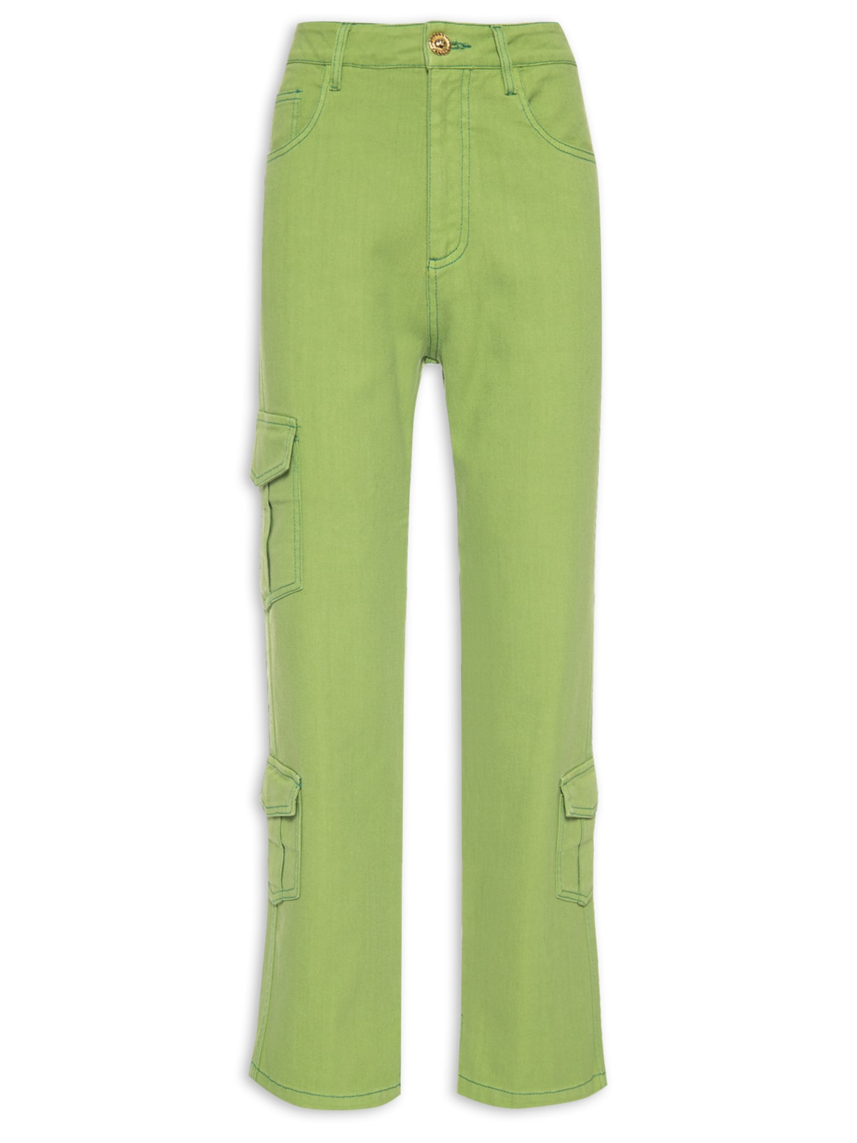 Calça Feminina Sarja Olivia I23 Verde Mixed
