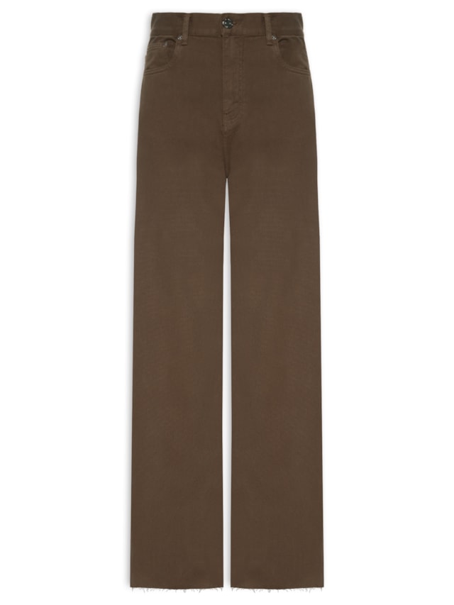 Calça Feminina Sarja Pantalona Barra A Fio - Marrom by ANIMALE JEANS