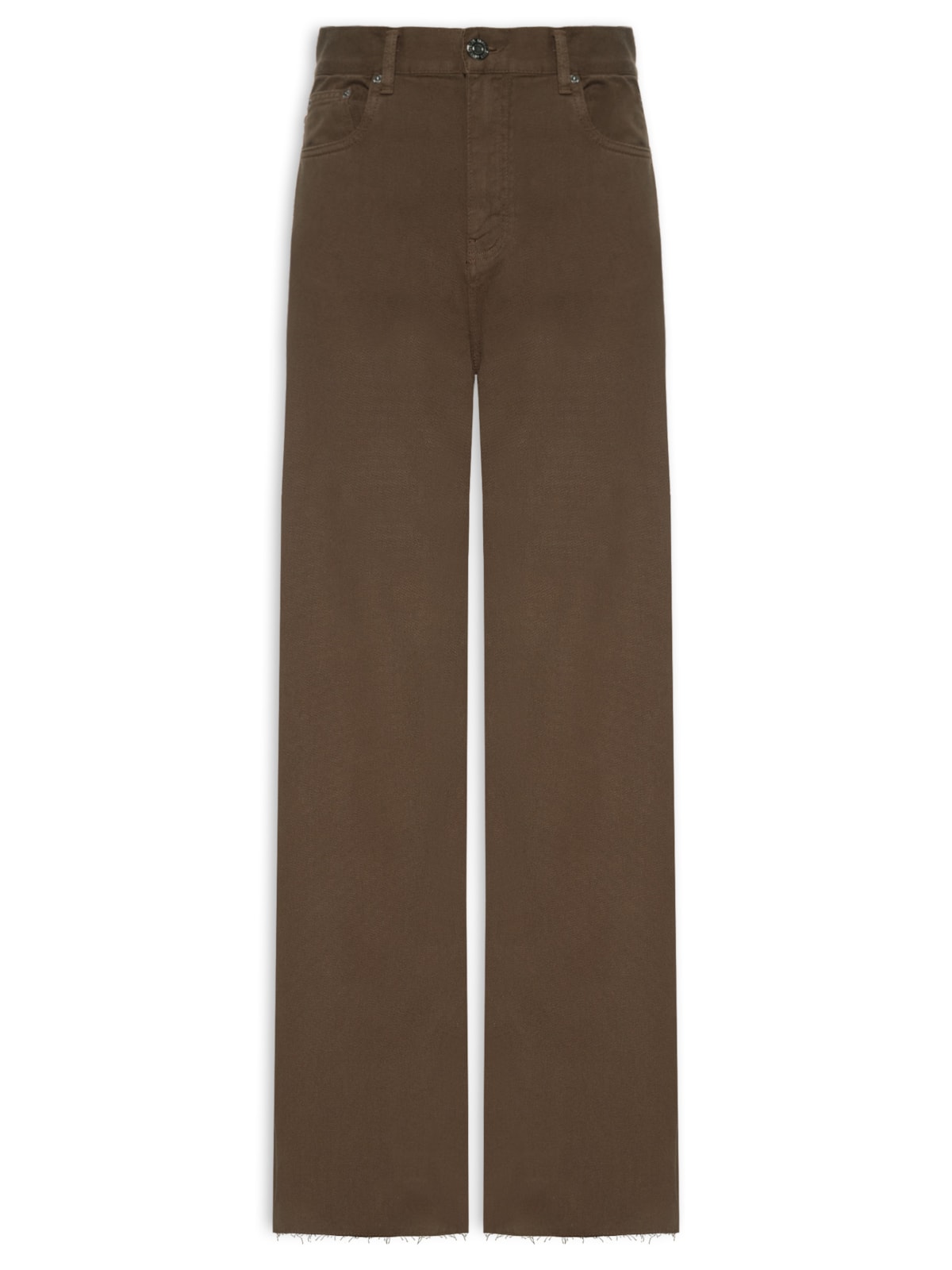 Calça Feminina Sarja Pantalona Barra A Fio - Marrom by ANIMALE JEANS