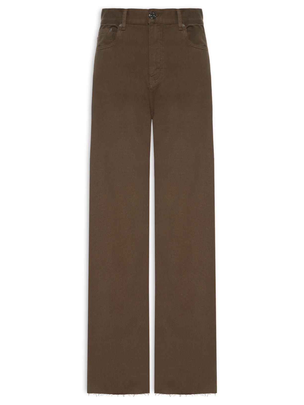 Calça Feminina Sarja Pantalona Barra A Fio - Marrom by ANIMALE JEANS