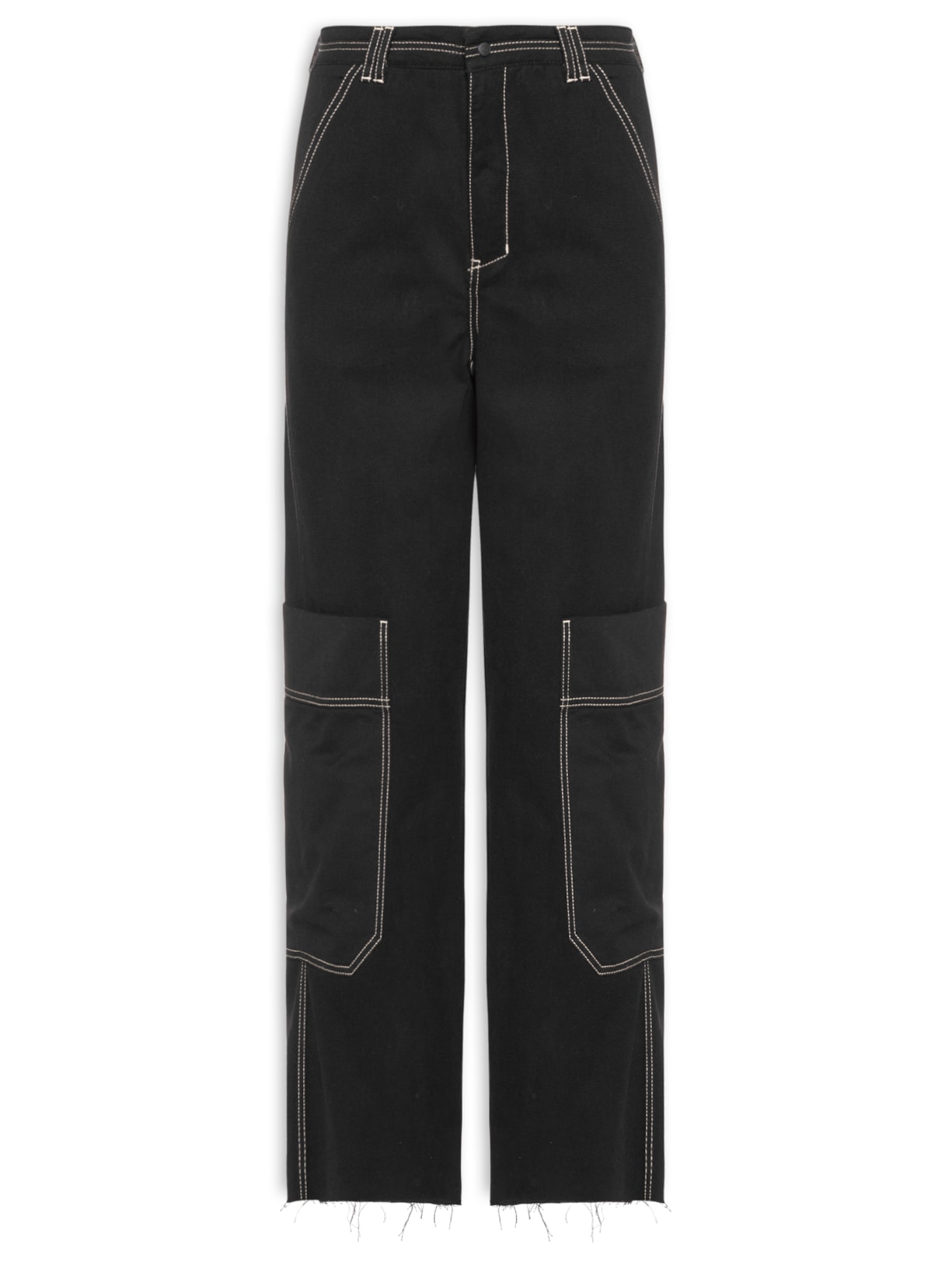 Calça Feminina Sarja Pespontos - Preto