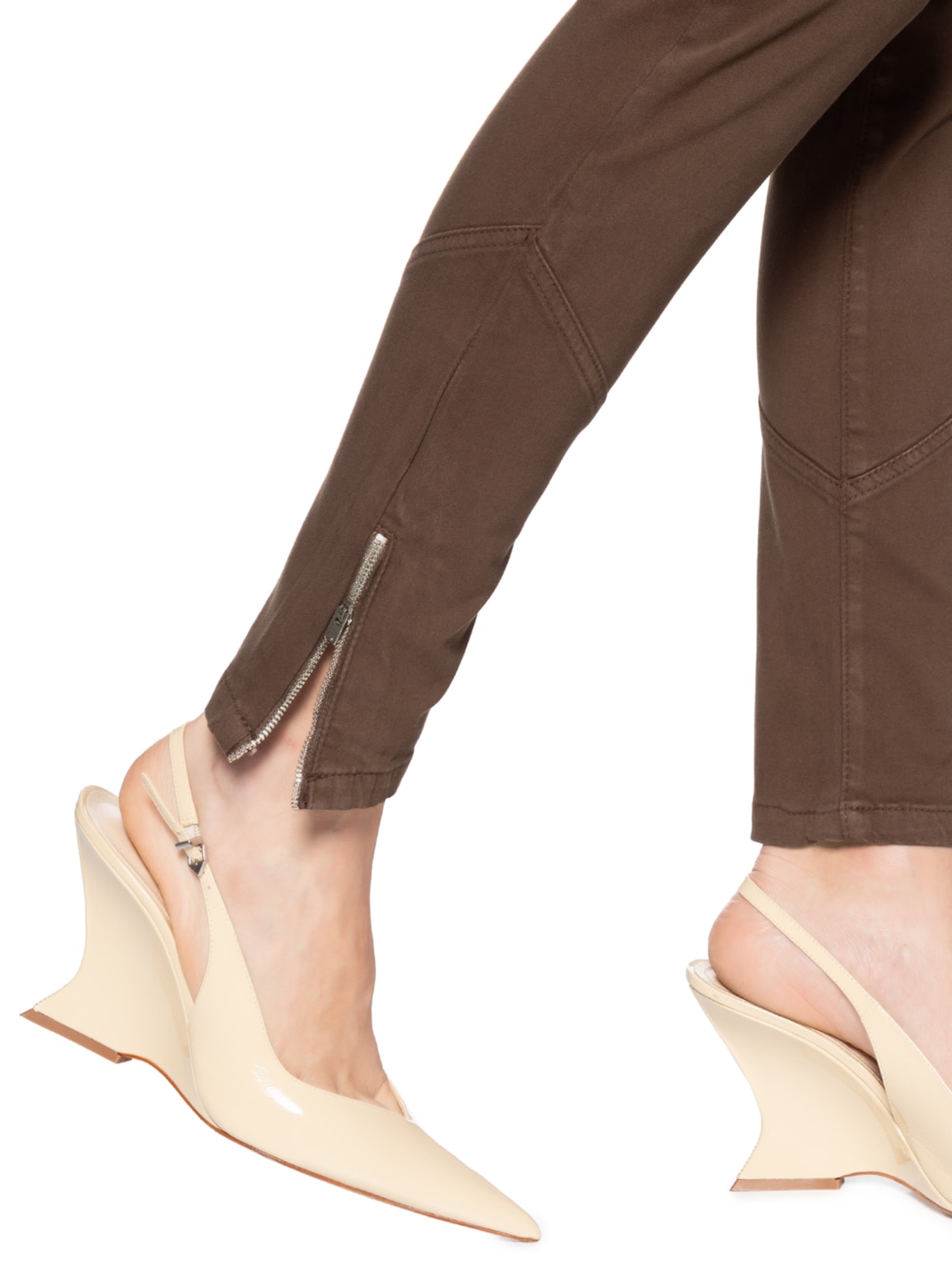 Calça Feminina Sarja Skinny Basic High Premium Marrom Animale Jeans