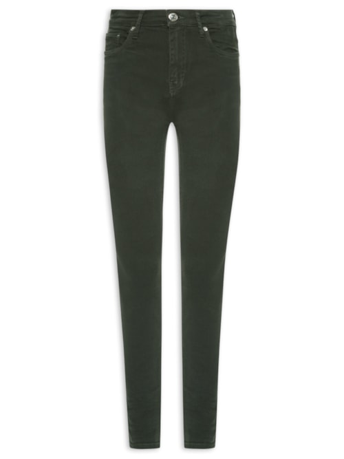 Calça Feminina Sarja Skinny Basic Midi - Cinza