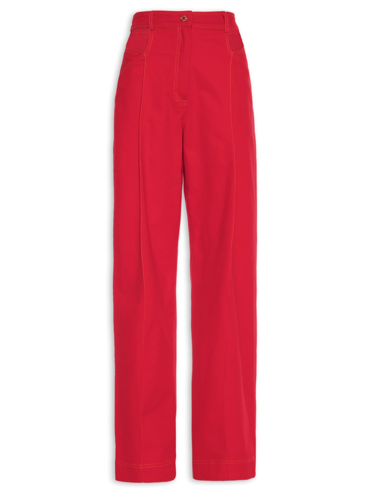 Calça Feminina Sarja Washed Keka - Vermelho