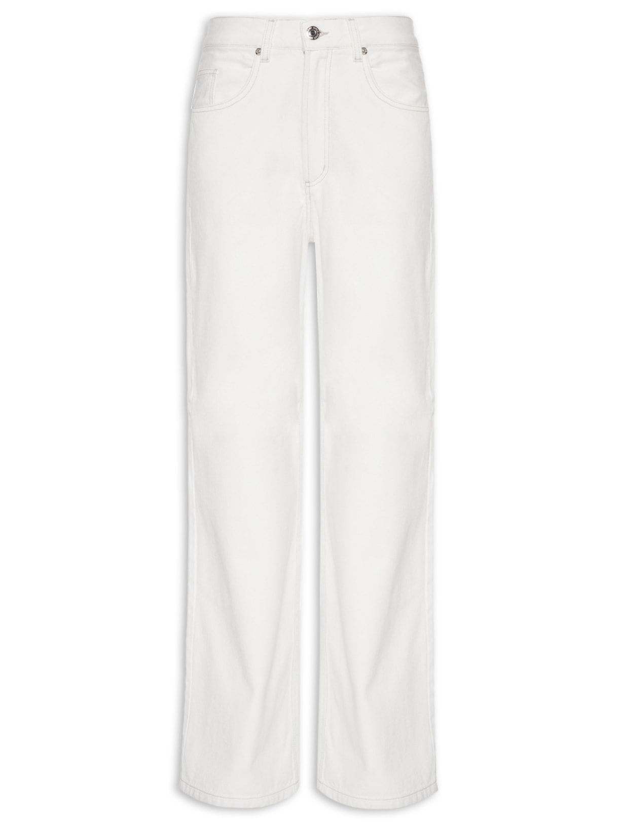 Calça Feminina Sarja Wide Leg Copenhague Basic – Branco Animale Jeans