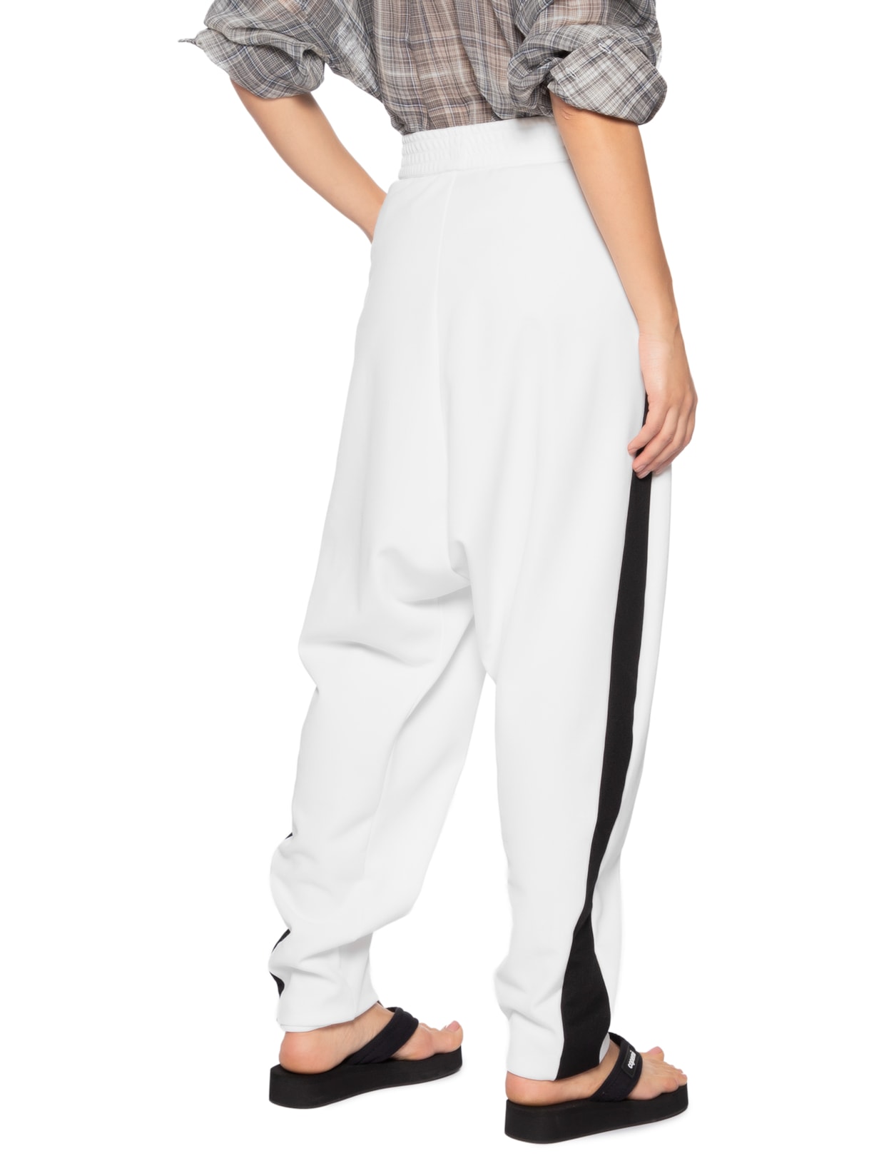 Calça Feminina Sarouel Track Branco Coperni