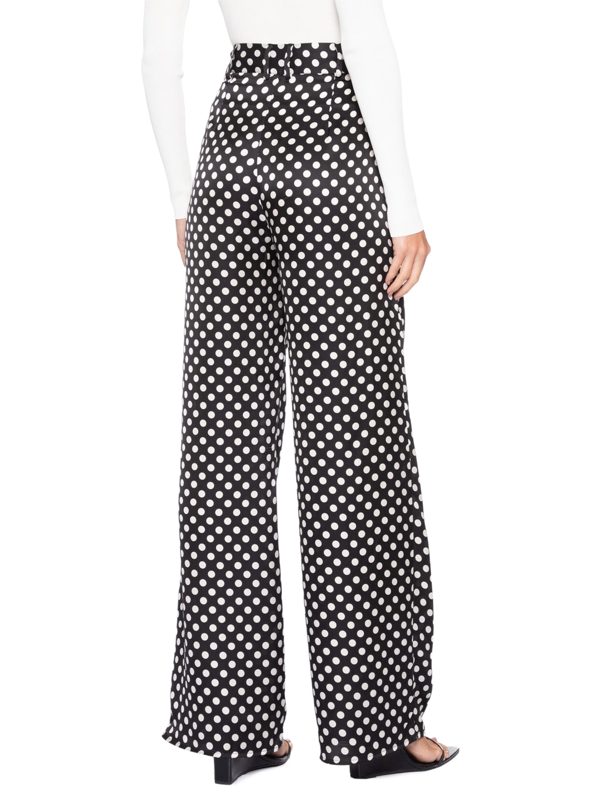 Calça Feminina Satin Lena Preto Andrea Bogosian