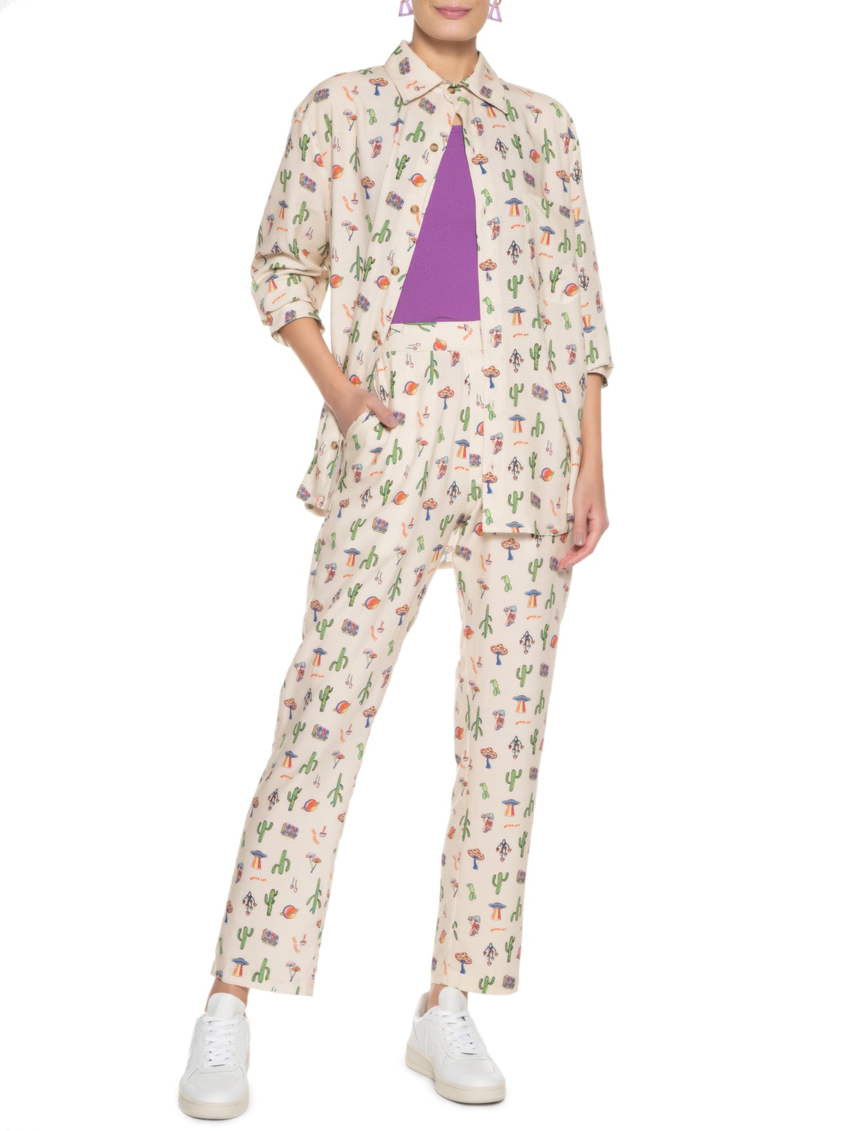 Calça Feminina Say Bege Relow