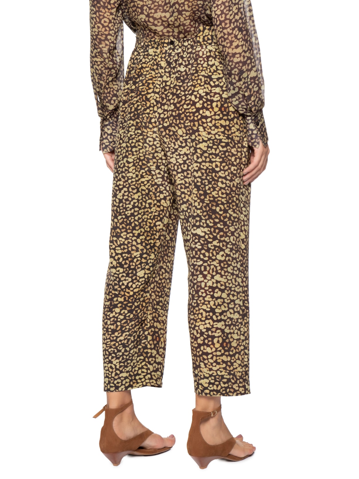Calça Feminina Seda Onça Tinta Verde Animale