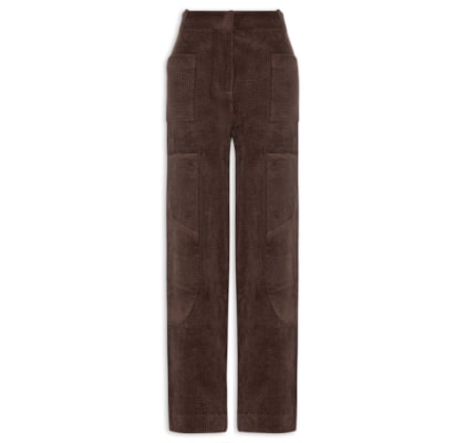 Calça Feminina Seersucker Curduroy - Marrom