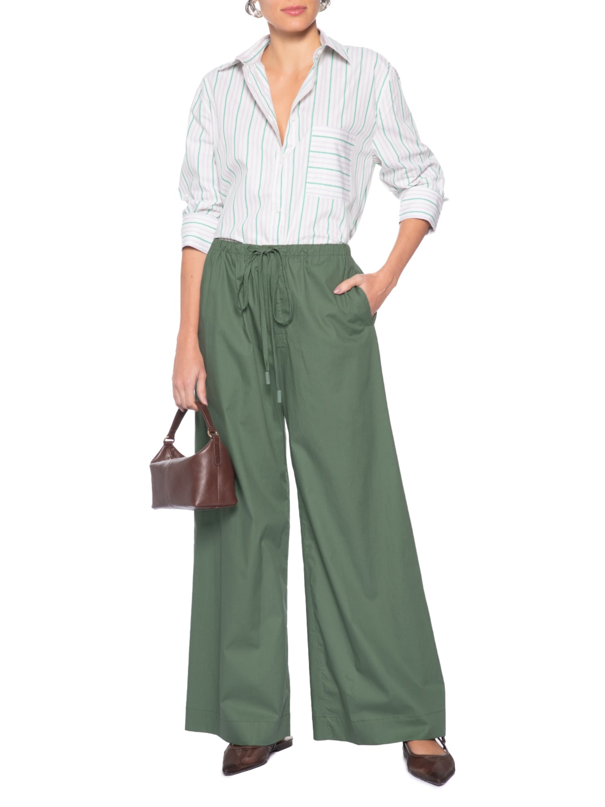 Calça Feminina Sem Costura Esportiva Verde Animale
