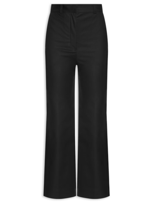 Calça Feminina Semi Flare Bolso Faca - Preto