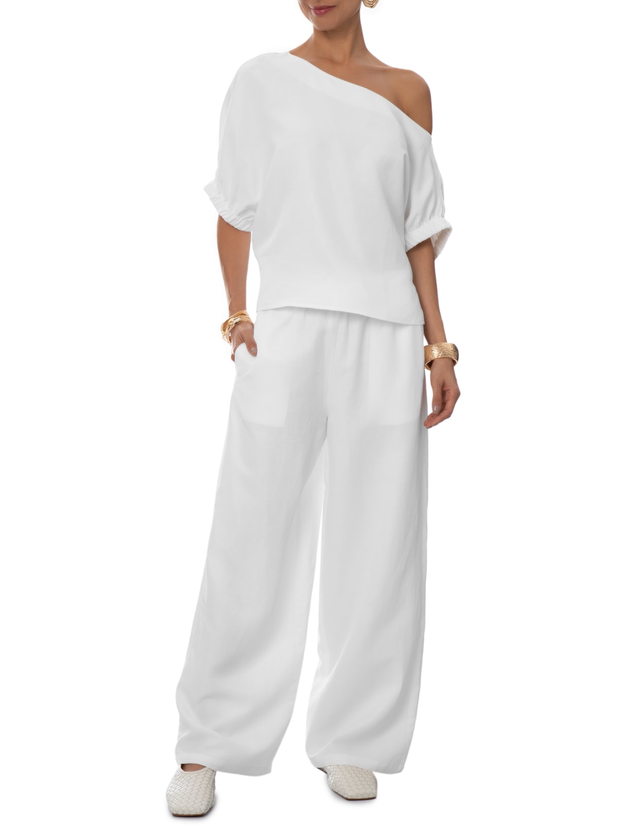 Calça Feminina Serena Branco Le Lis