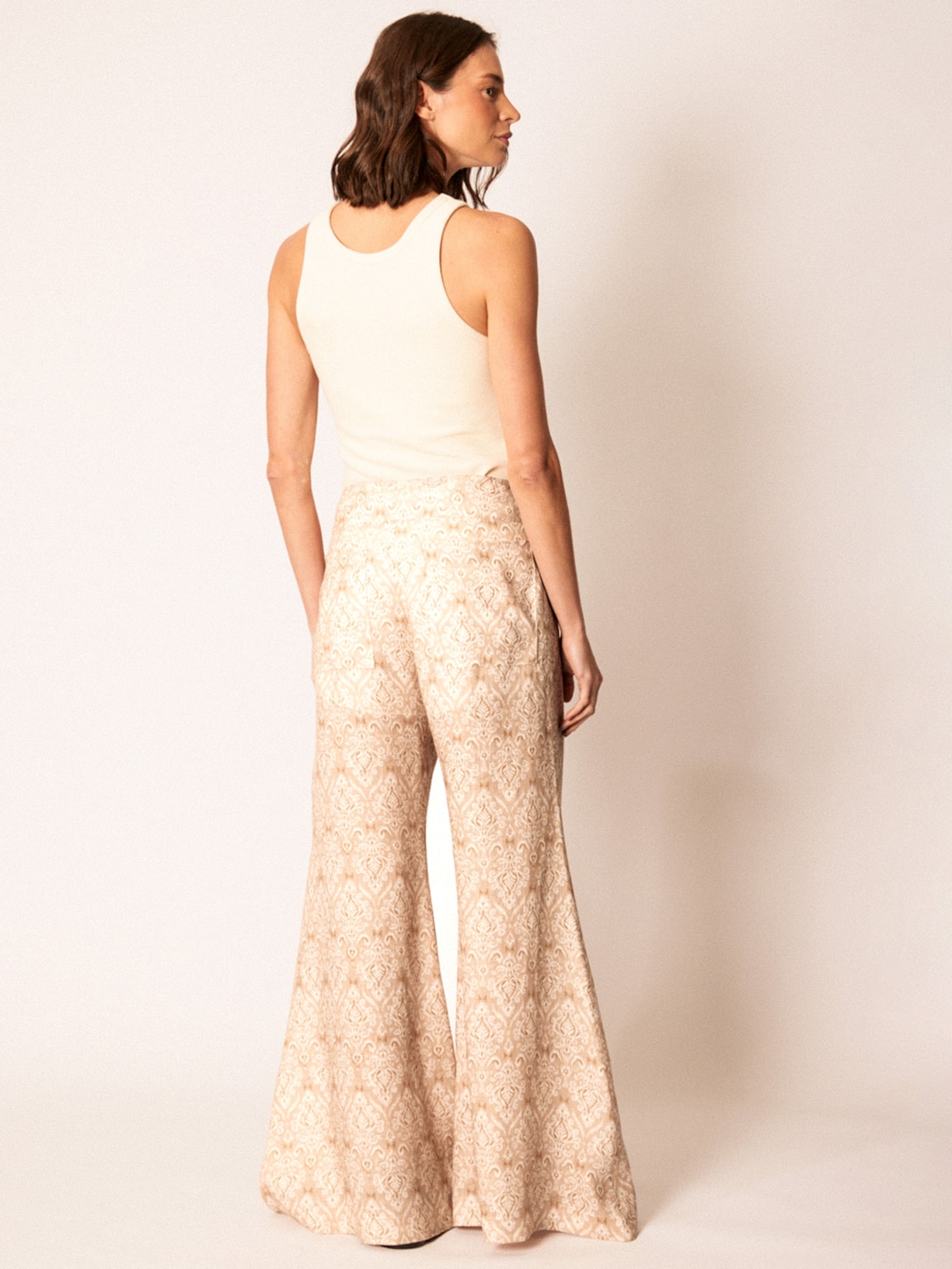 Calça Feminina Shanti Bege Mixed