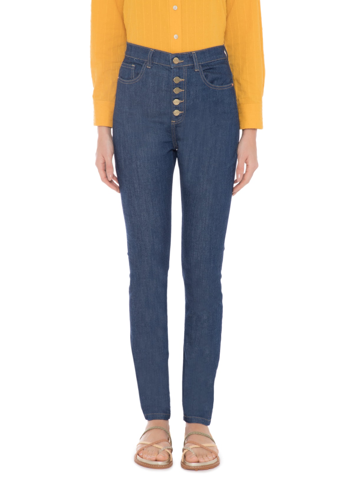 Calça Feminina Skinny 5 Botões Jeans Azul N.y.b.d.