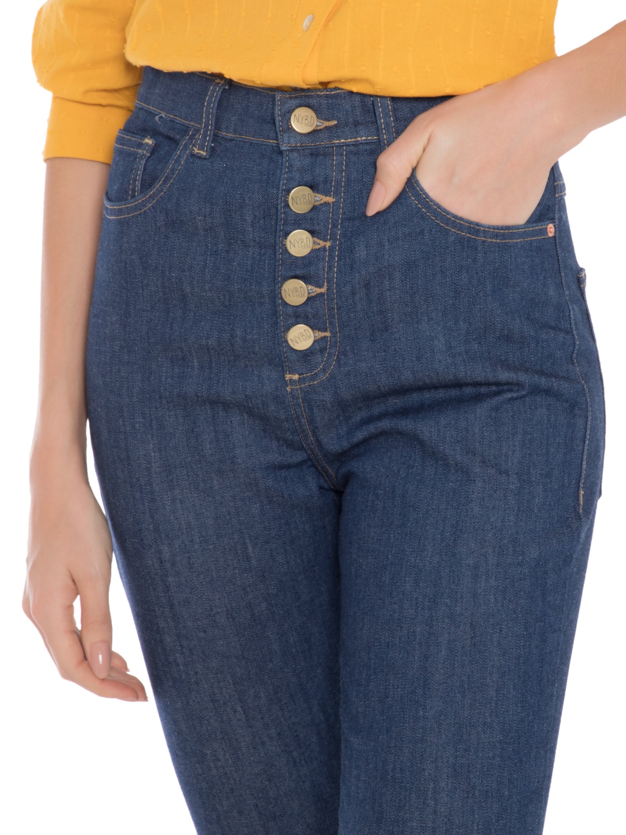 Calça Feminina Skinny 5 Botões Jeans Azul N.y.b.d.