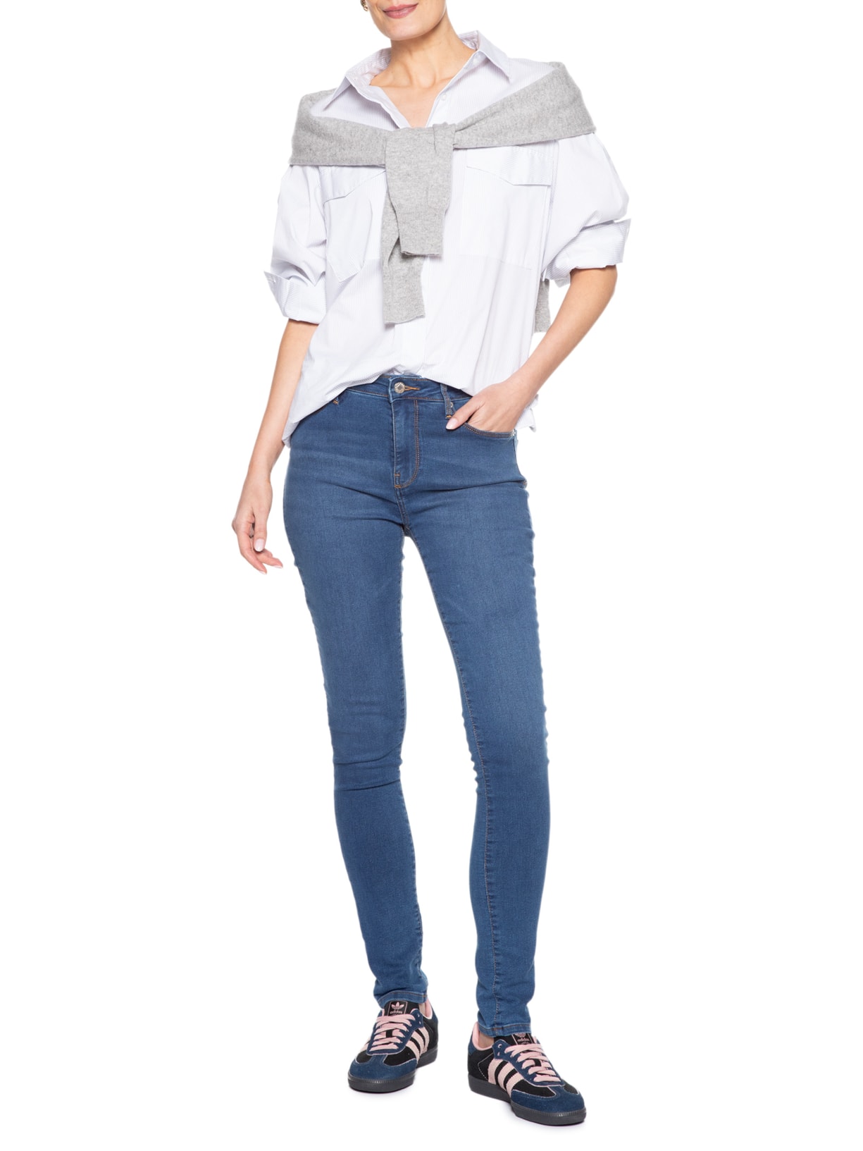 Calça Feminina Skinny Azul Tommy Hilfiger