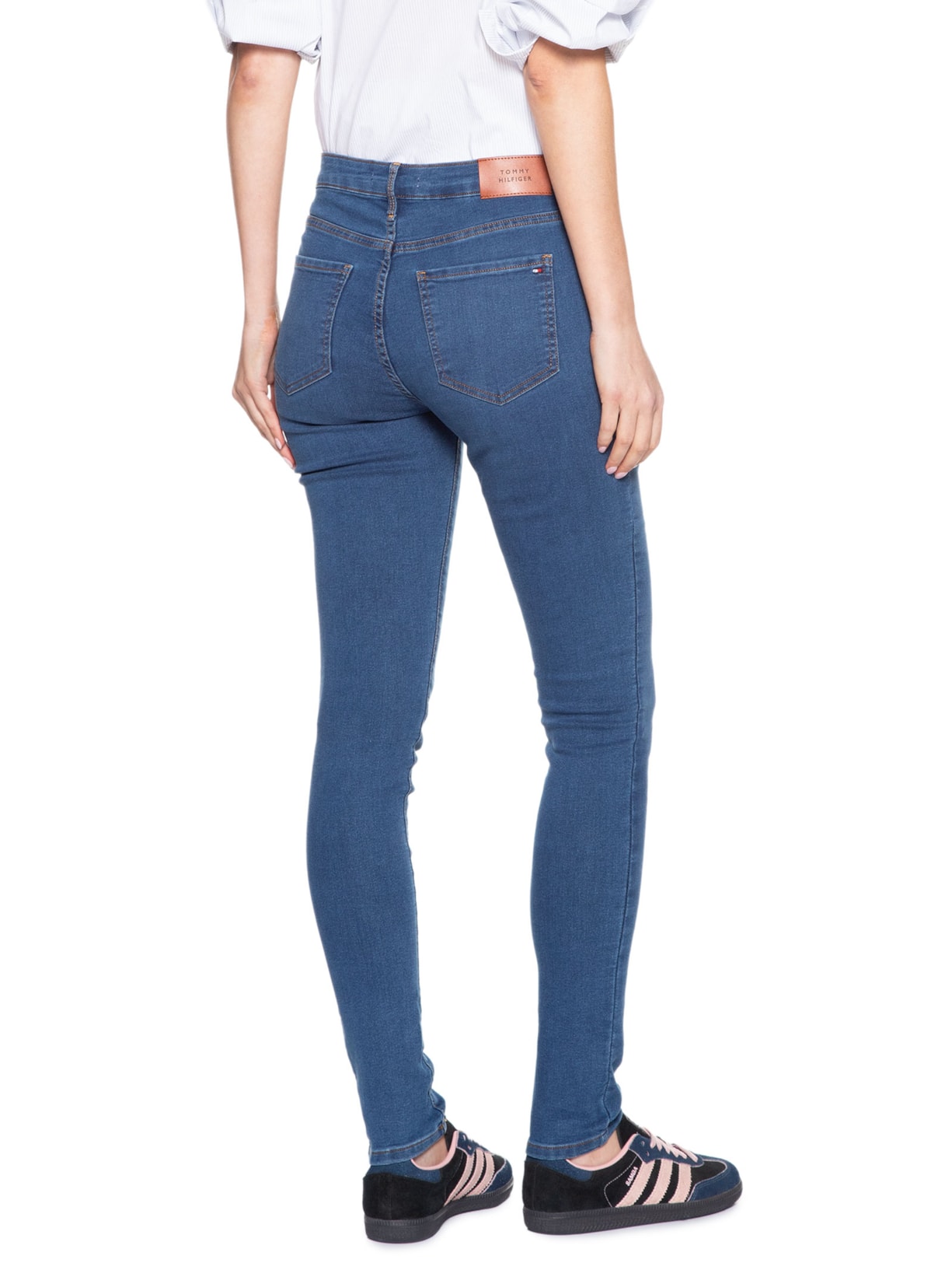 Calça Feminina Skinny Azul Tommy Hilfiger