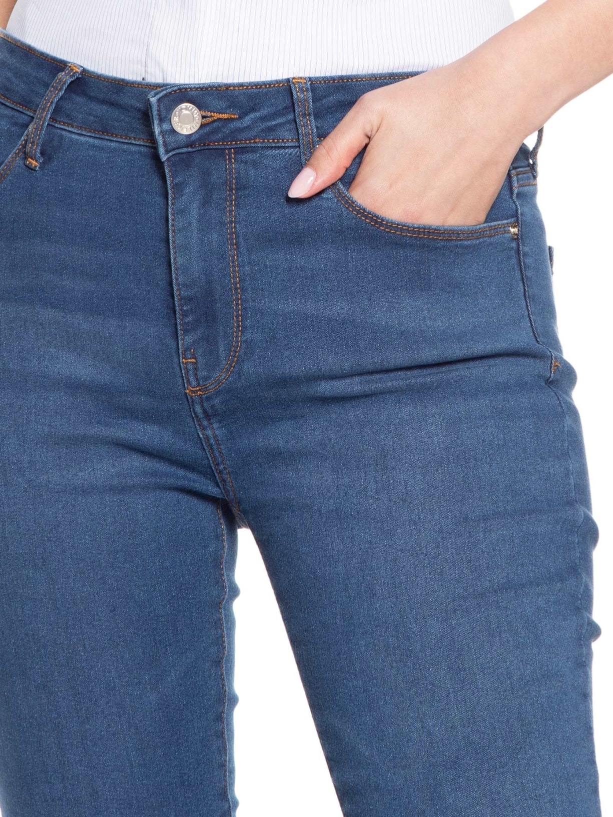 Calça Feminina Skinny Azul Tommy Hilfiger