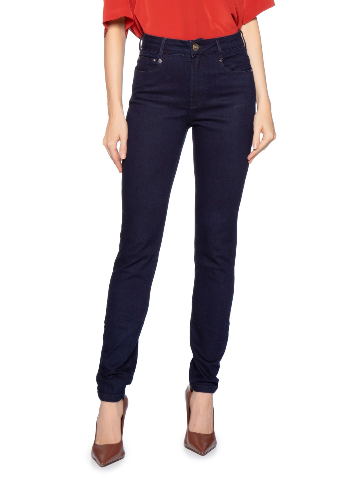 Calça Feminina Skinny Jeans Paris Amaciado Azul Animale