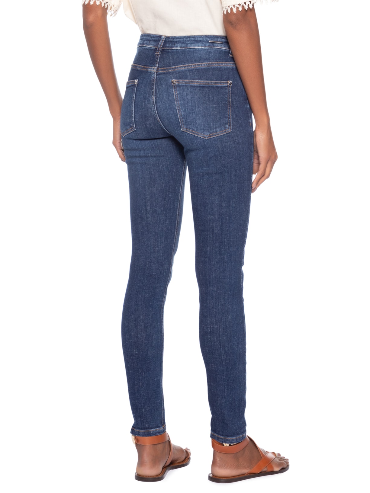Calça Feminina Skinny Jeans Paris Medium Azul Animale