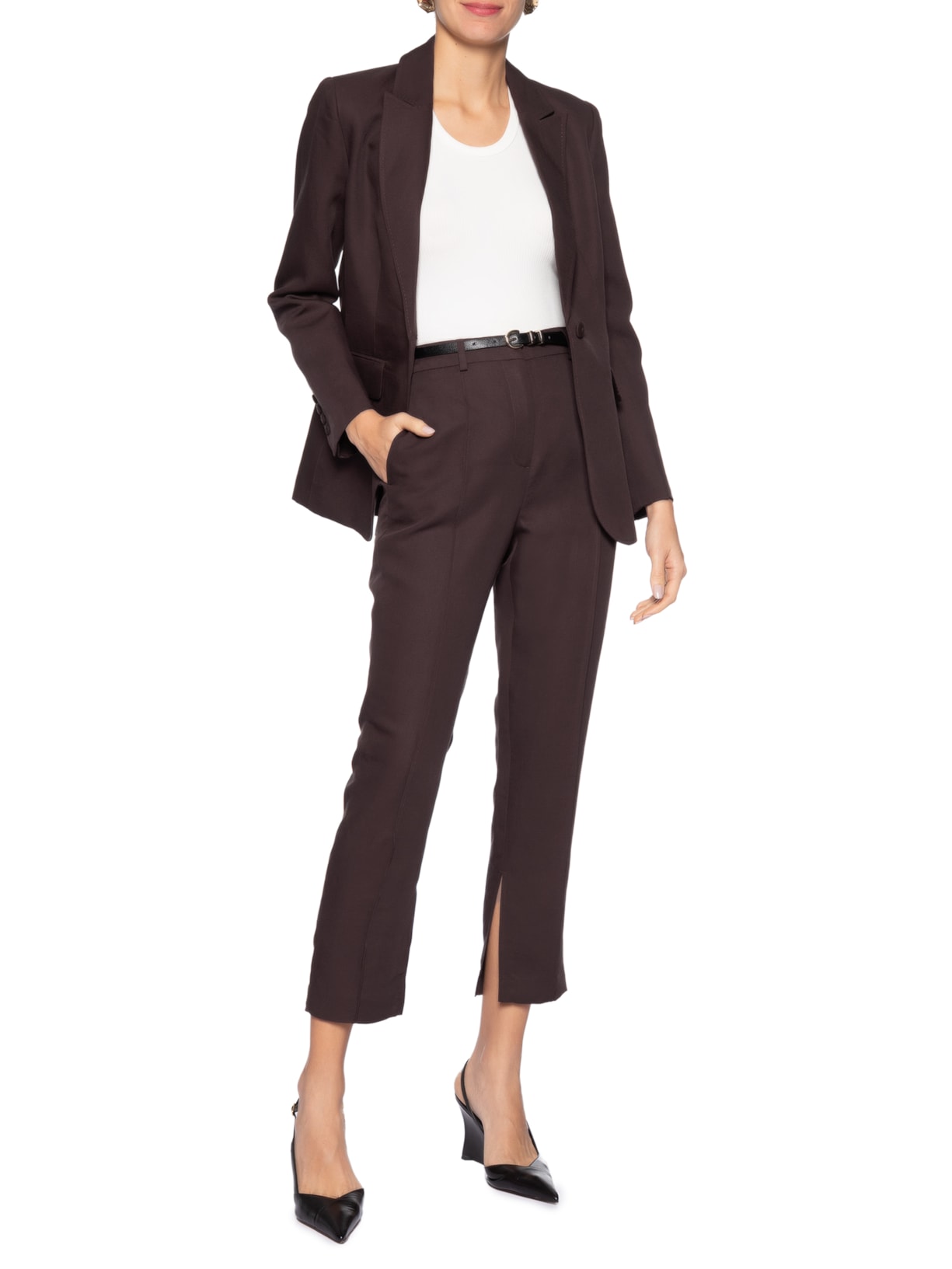 Calça Feminina Skinny Julia IV Marrom Le Lis
