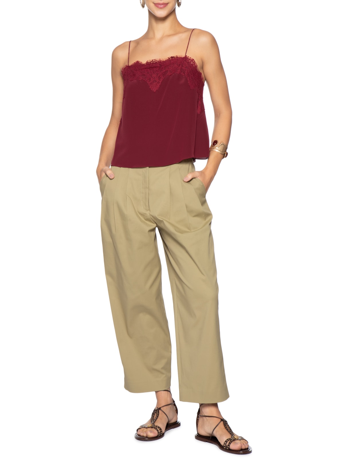 Calça Feminina Slate Bege Animale
