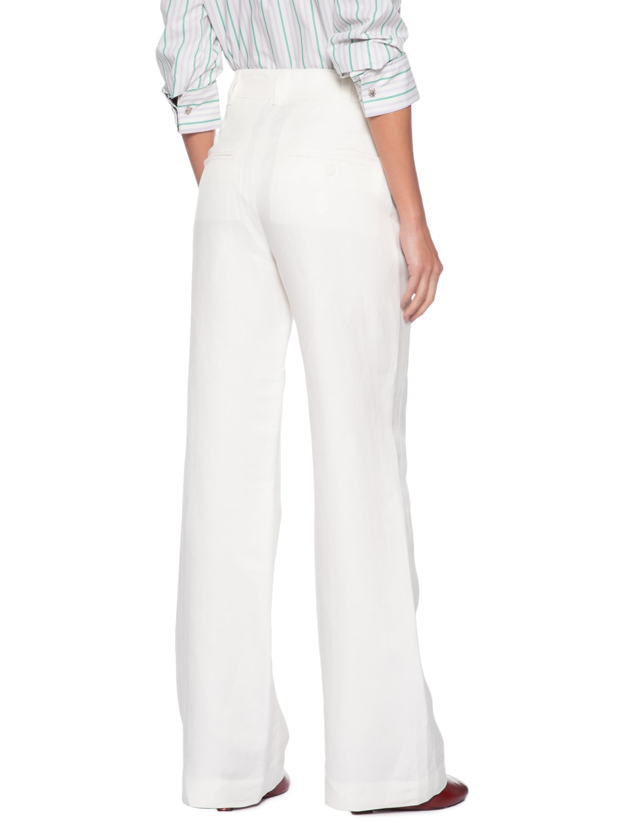 Calça Feminina Slim Alfaiataria Brumas Branco Animale