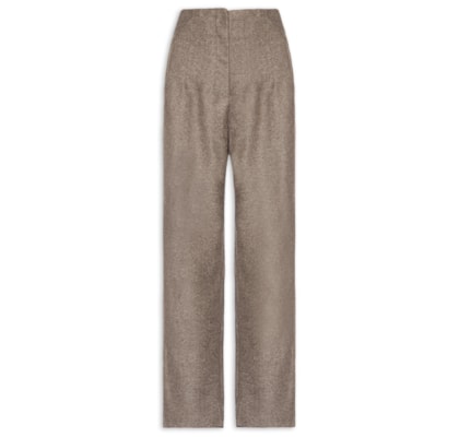 Calça Feminina Slim Alfaiataria Com Bolso - Bege