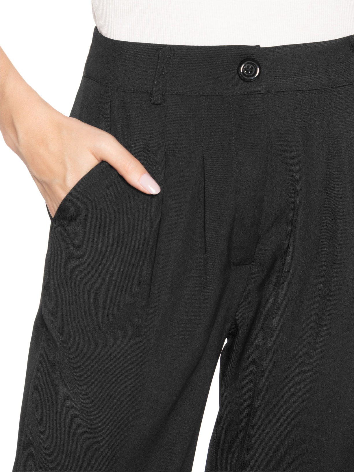 Calça Feminina Slim Alfaiataria Preto Basiq