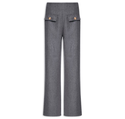 Calça Feminina Slim Com Bolso Frontal - Cinza