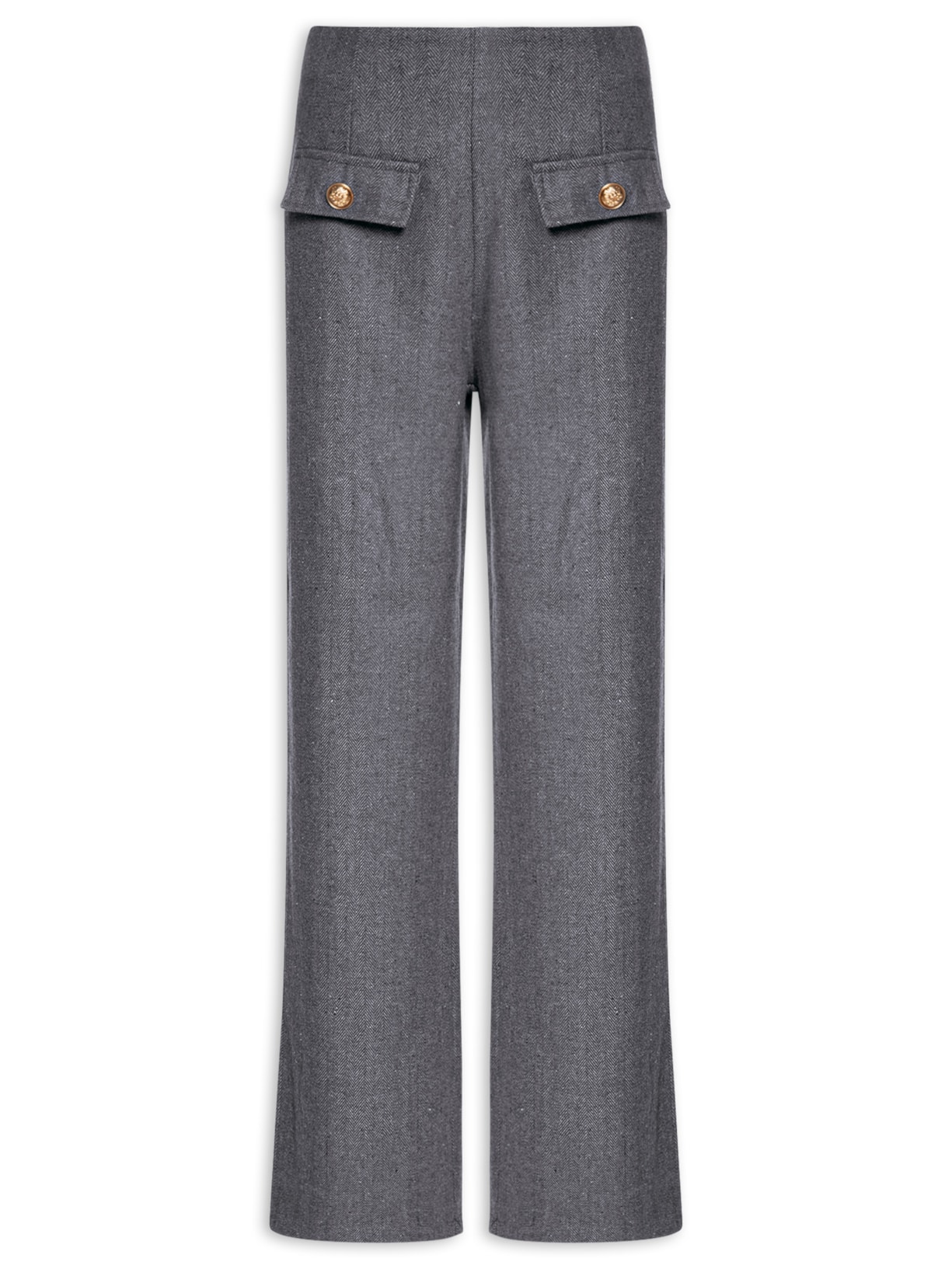 Calça Feminina Slim Com Bolso Frontal Preto Basiq