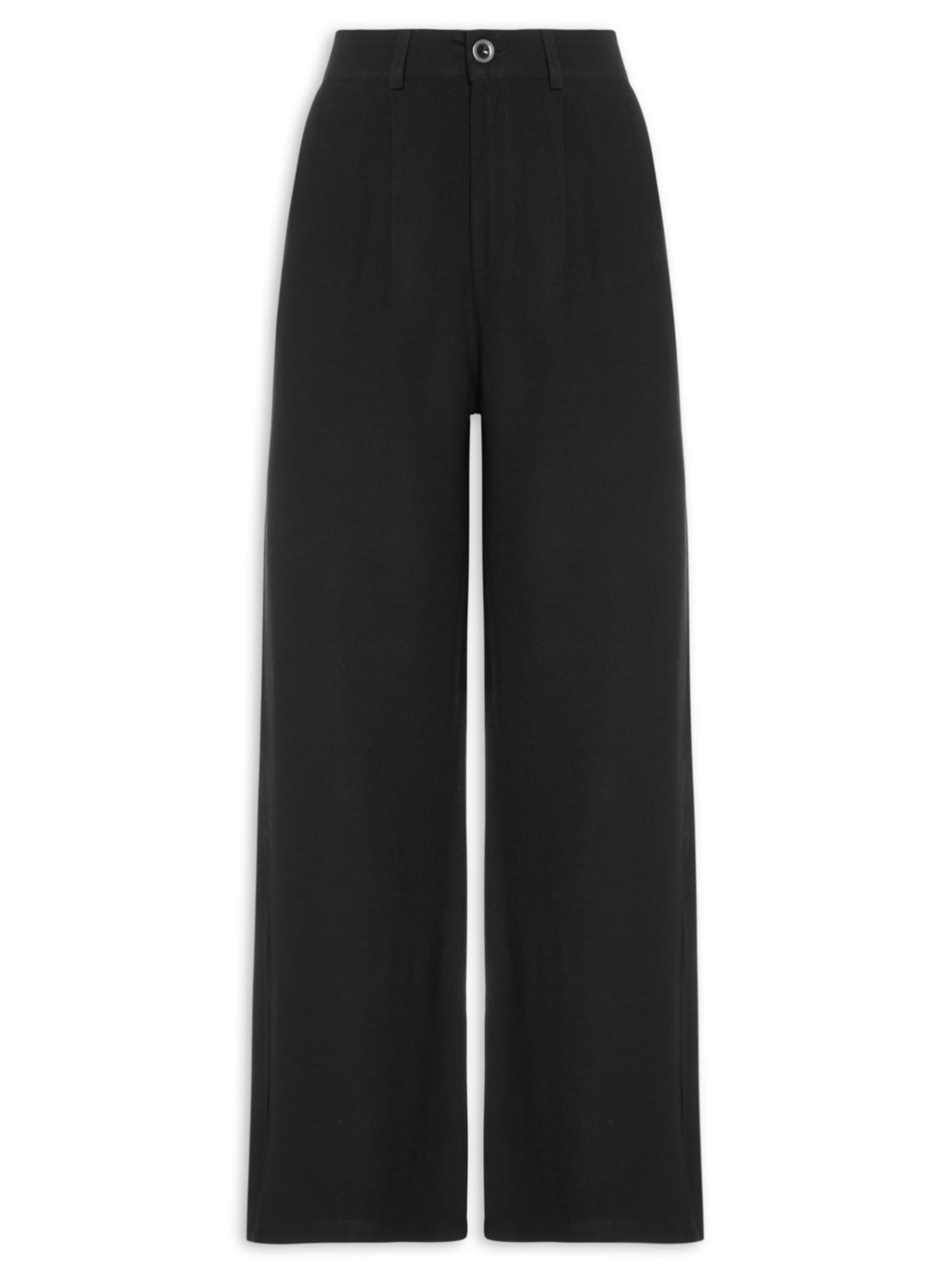 Calça Feminina Slim Com Pregas - Preto