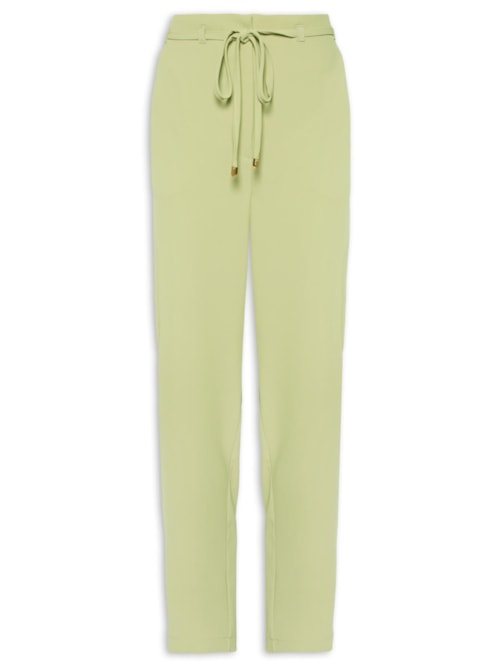 Calça Feminina Slim Detalhe Cós - Verde
