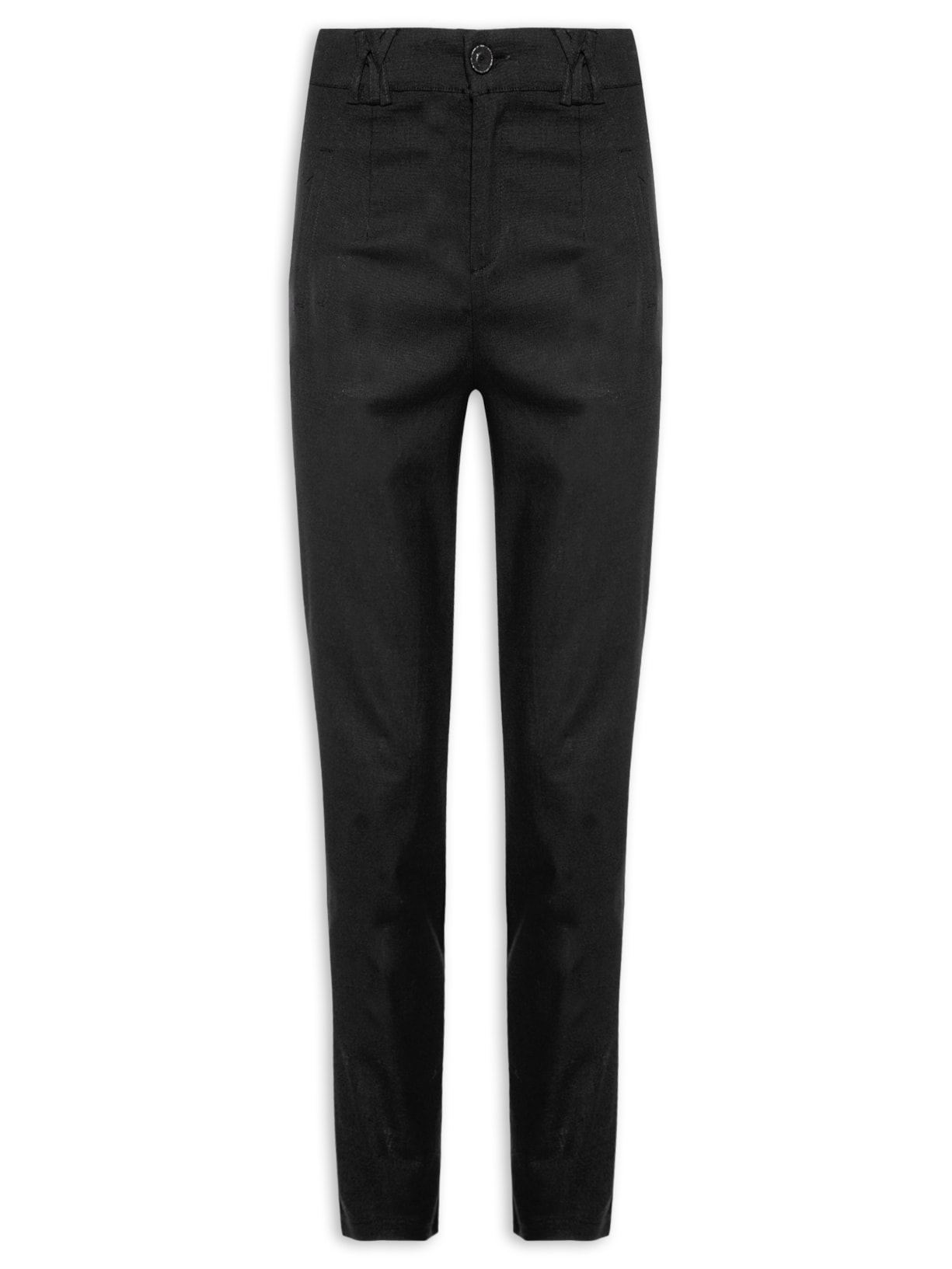Calça Feminina Slim Passantes Triplos - Preto