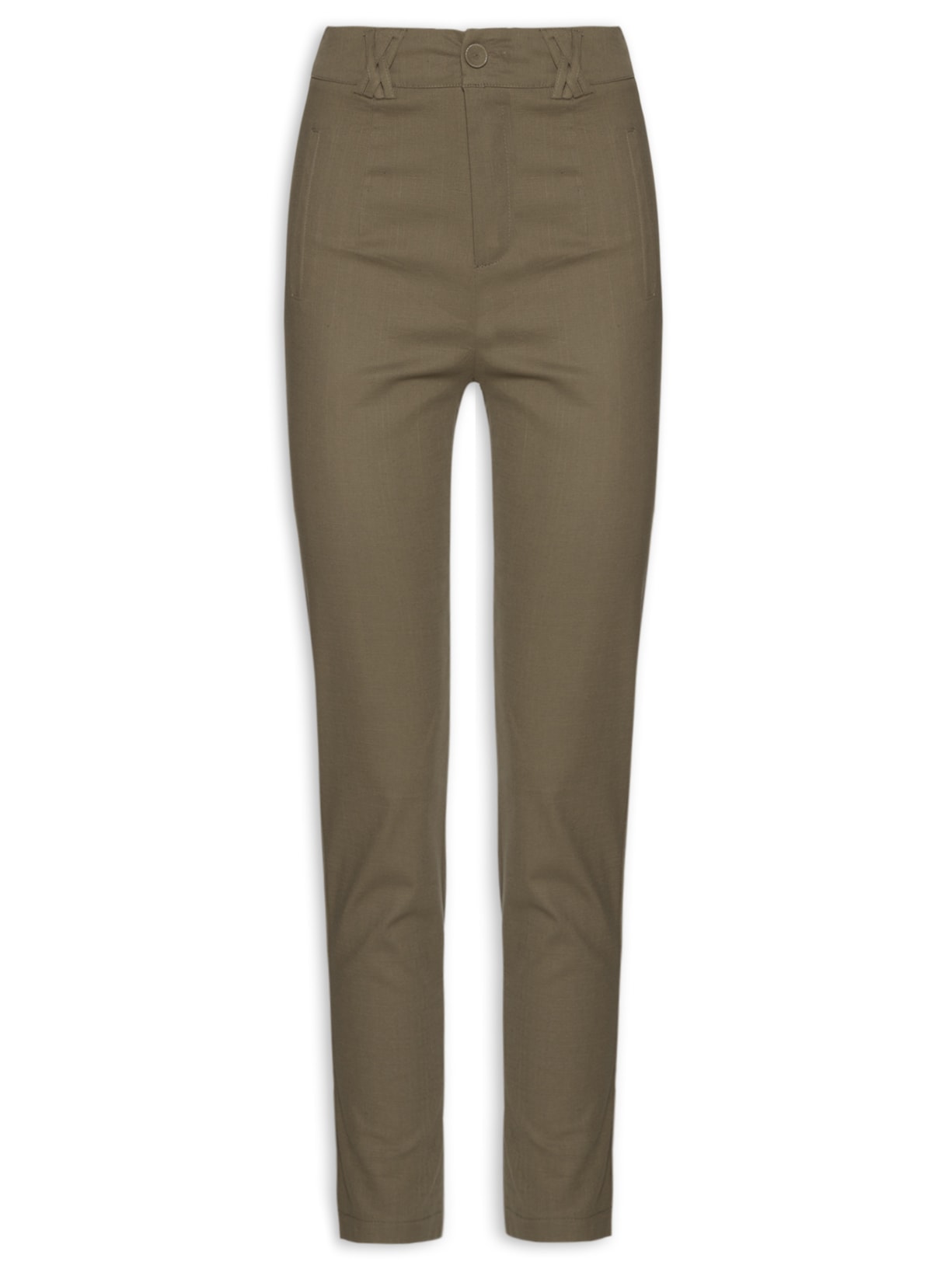 Calça Feminina Slim Passantes Triplos - Verde