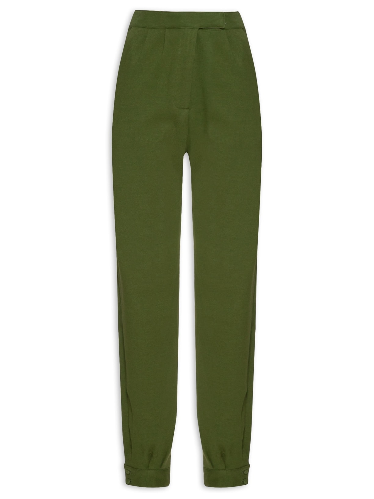 Calça Feminina Slouchy Em Malha - Verde