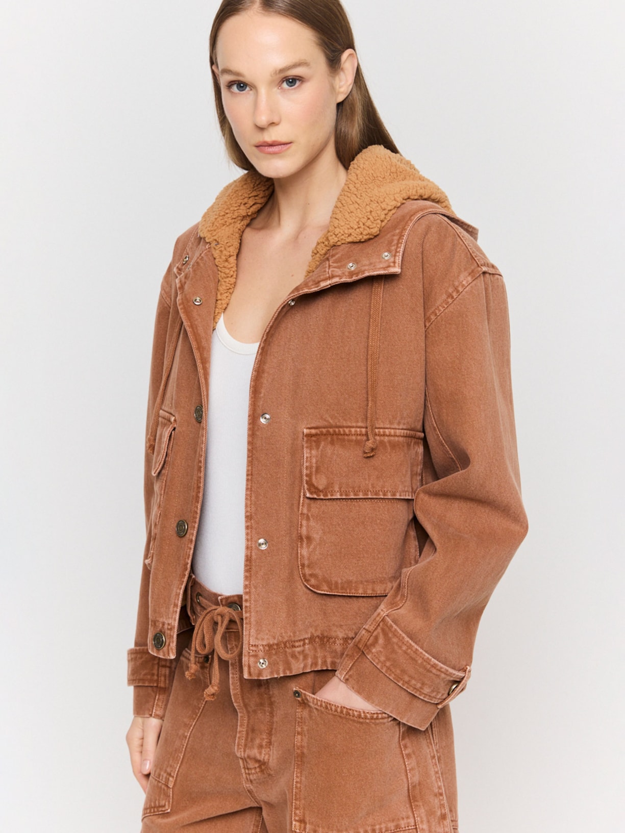 Calça Feminina Soft Sarja I26 Marrom Mixed