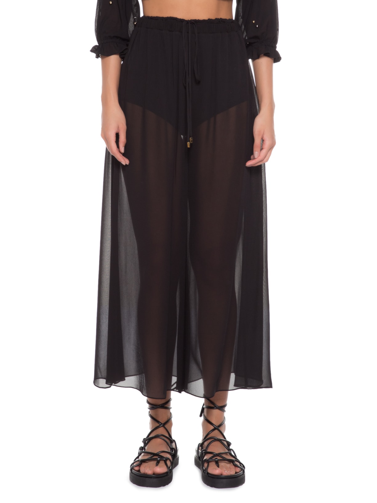 Calça Feminina Sparkle Noite Preto Animale