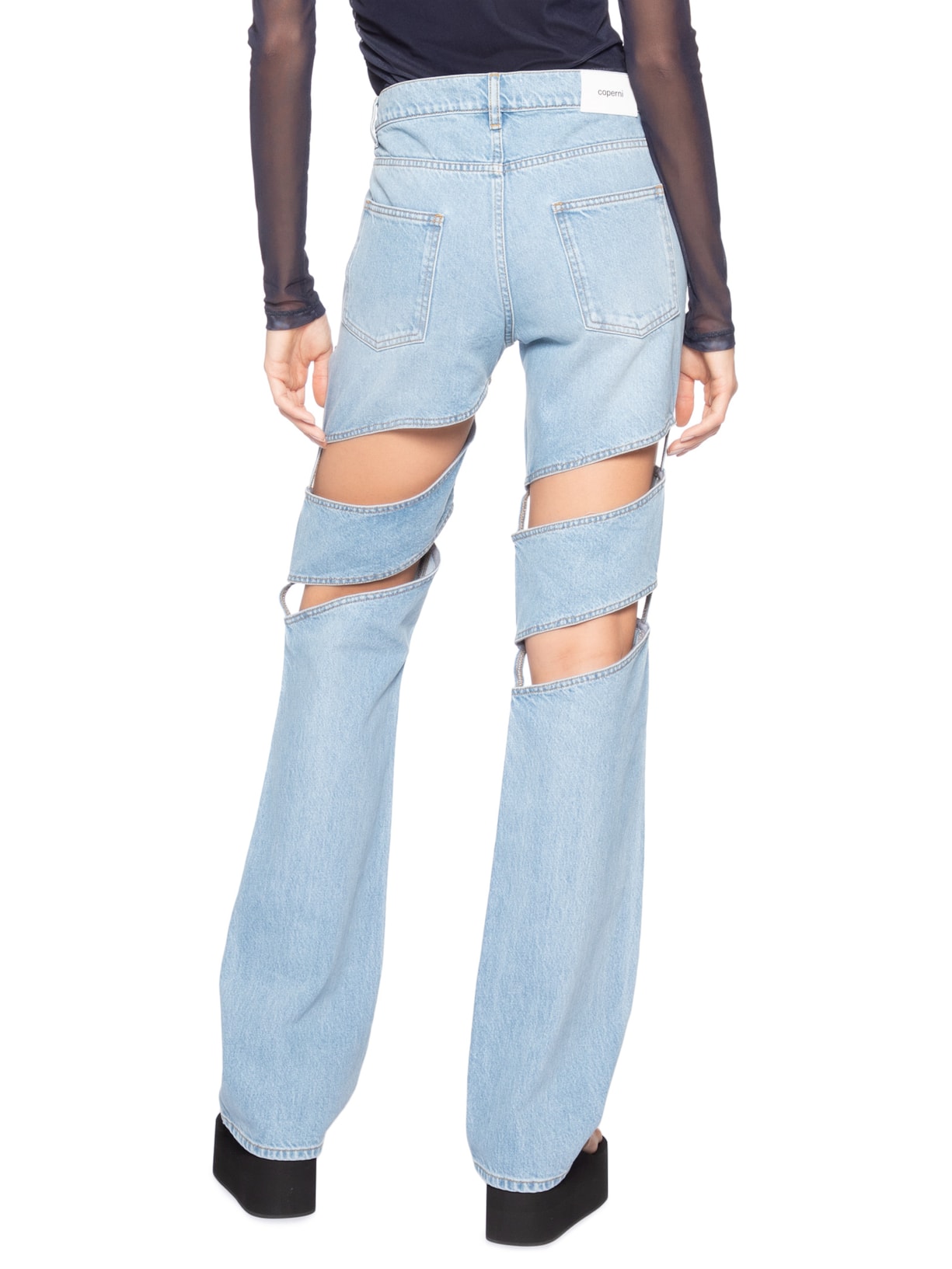 Calça Feminina Spiral Denim Azul Coperni