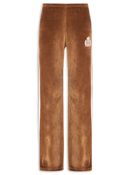 Calça Feminina Sportswear Velour Sweatpant - Marrom